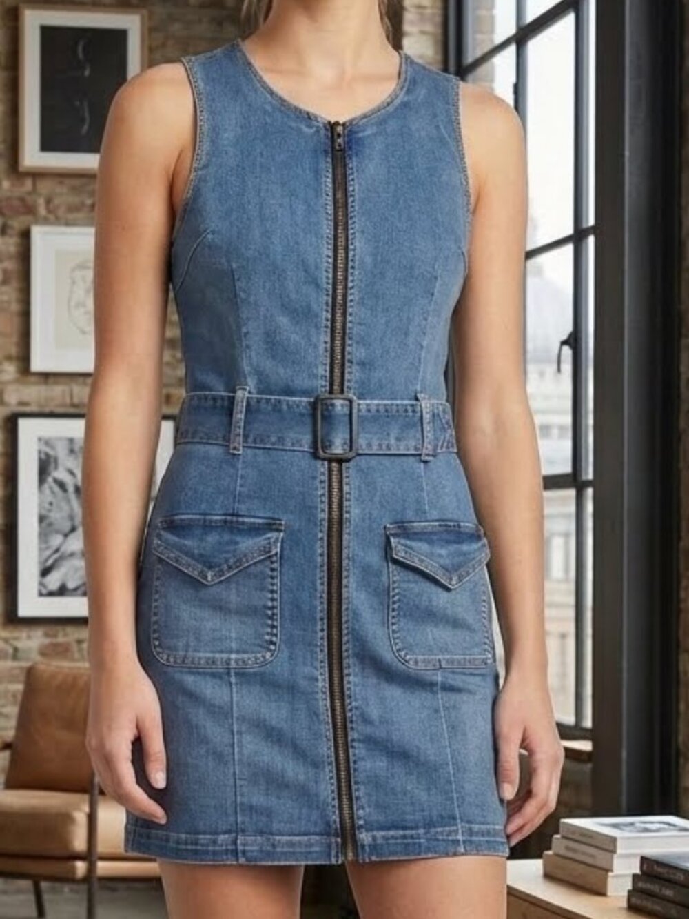 Rewash Denim Mini Dress Size Small